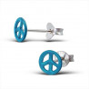 Peace sign ear studs