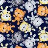 Cats and birds fabric
