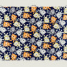 Cats and birds fabric, half width