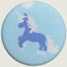 Unicorn pocket mirror blue