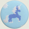 Unicorn pocket mirror blue