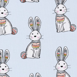 Woodland Tribe fabric rabbit detail