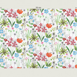 Wild flowers fabric pattern