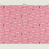 Dog and bone fabric (canvas), half width