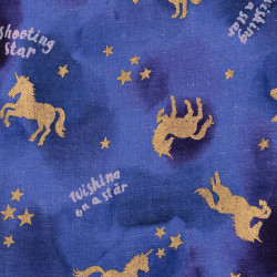Golden unicorn fabric, detail