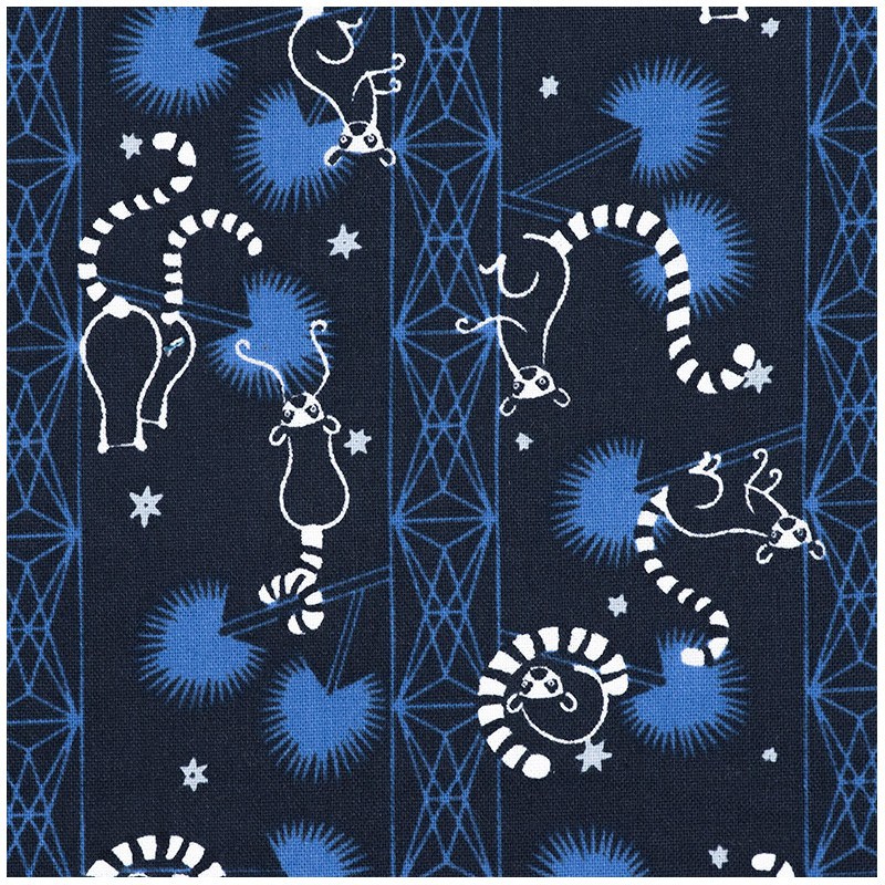 Lemur Love Fabric, detail