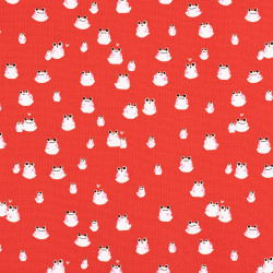 Frog Fabric red, made in Japan for Cotton+Steel
