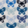 Stylized butterflies fabric, detail