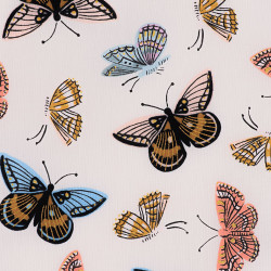 Vlinder stof Monarch beige, detail