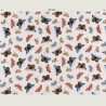 Vlinder stof Monarch beige, halve breedte