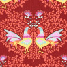 Rooster Fabric Lucy's Garden, detail