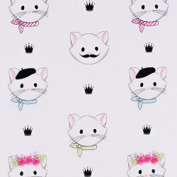 Franse kattenkoppen stof van Riley Blake Designs