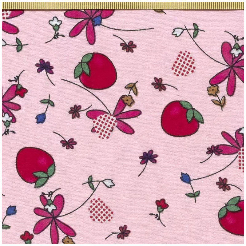 Strawberry fabric pink, detail