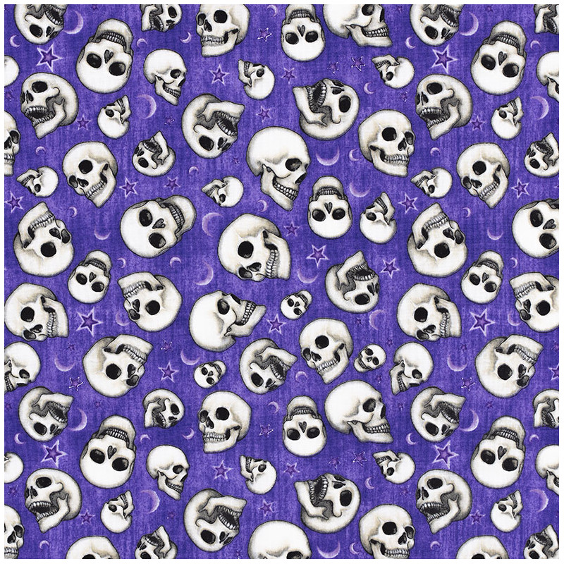 Skull Fabric Spellbound, purple