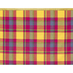 Checked fabric, yellow/pink