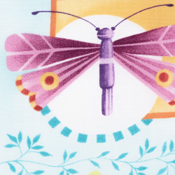 Butterfly Fabric Claire de Lune, detail