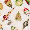 Vintage kerstballen stof, detail