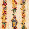Vintage Christmas Fabric, detail