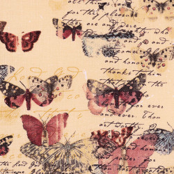 Romantische Vlinder stof, detail