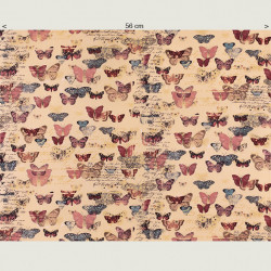 Romantic Butterfly Fabric, half width