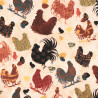 Roosters and Chickens fabric