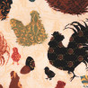 Hanen en kippen stof, detail