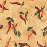 Canvas  fabric with a chili pepper print