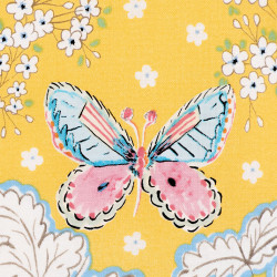 Yellow butterfly Fabric, detail