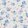 Witte katoen met olifantjes print, detail
