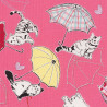 Japanse stof met paraplu's en katten, detail