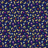 Moon and colored stars fabric