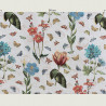 Botanische stof met vlinders en bloemen, halve breedte