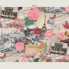 Postcards from Paris cotton Fabric, half width