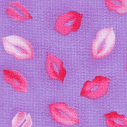 Kisses cotton Fabric, detail