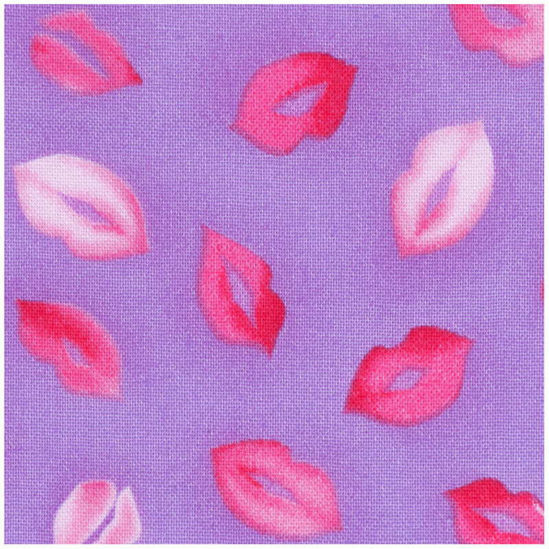 Kisses cotton Fabric, detail