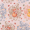 Cotton Fox Fabric, pink