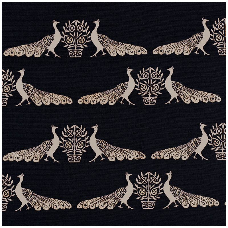 Black Peacock Fabric