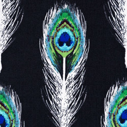 Peacock Feathers Fabric, detail