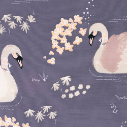 Swan Fabric, organic cotton