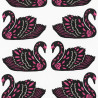 Baltic Swans Fabric, detail