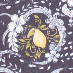 Fruit fabric, Botanique brown/grey, detail