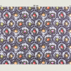 Fruit fabric, Botanique brown/grey, half width