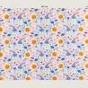 Sun and rainbow fabric, half width