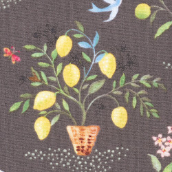 Limonella, katoenen citroen stof , detail