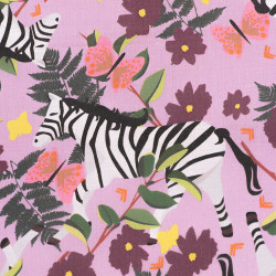 Zebra stof roze, detail