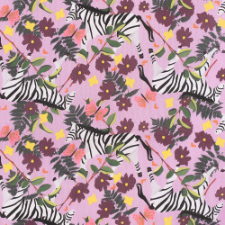 Zebra Fabric pink, Into the wild