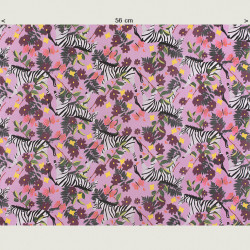 Zebra Fabric pink, half width