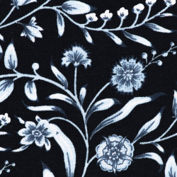 Hindelopia HIN-09 fabric black cotton, detail