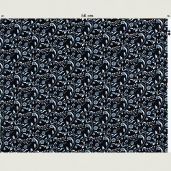 Hindelopia HIN-09 fabric black cotton, half width