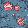 Hindelopia stof HIN-11 blauw, detail